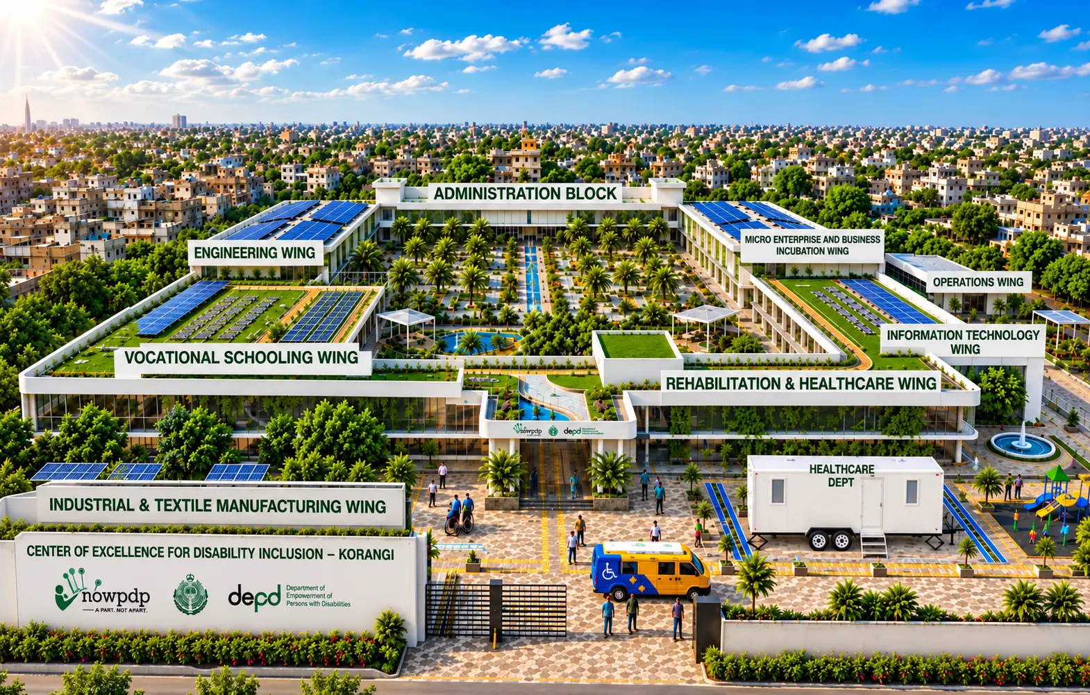 Panoramic view of CEDI Korangi