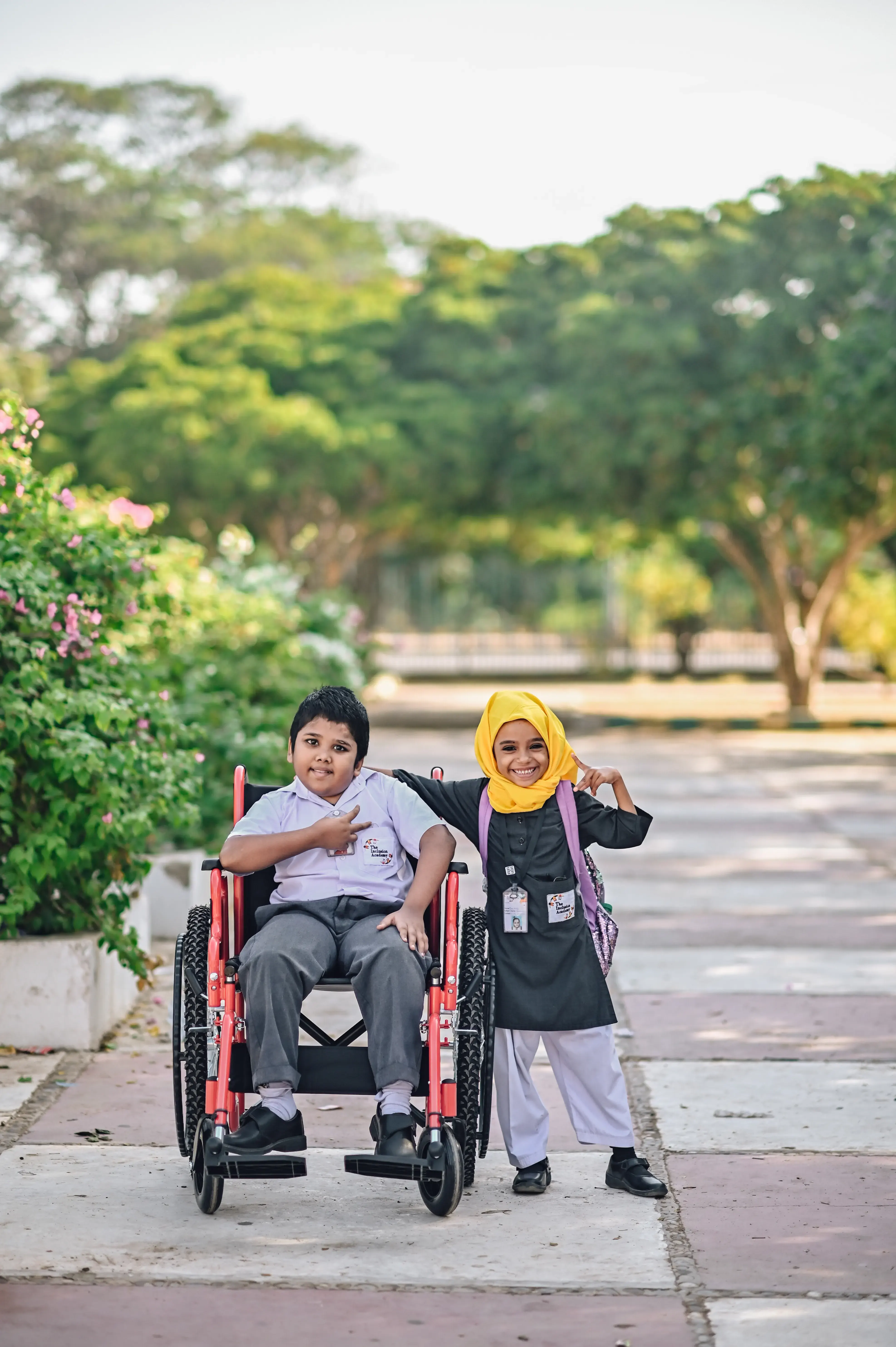 Students participating in inclusive education